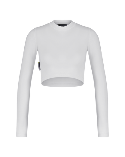 KUSOWORLD Cropped Longsleeve Raw Weiss