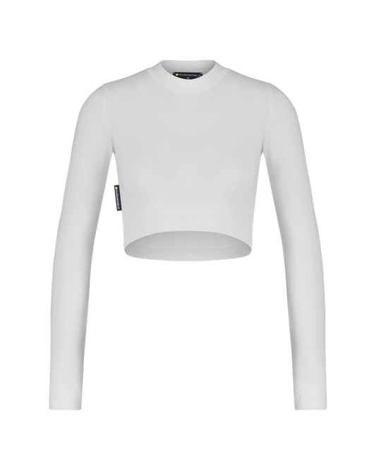 KUSOWORLD Cropped Longsleeve Raw White